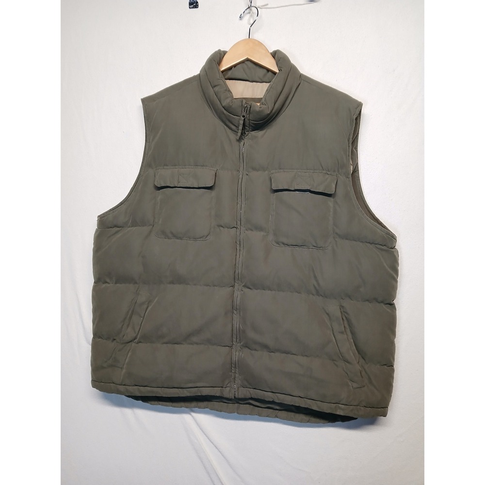 St John's bay puffer vest olive green mens xxl
